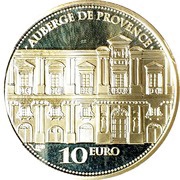 10 Euros Auberge de Provence, Malta, 2013 reverse image