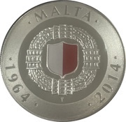 10 Euros 50th anniversary of Malta's independence obverse image