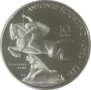10 Euros Antonio Sciortino, Malta, 2016 reverse image