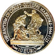 10 Euros The Baptism of Christ, Malta, 2018 reverse image