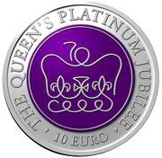 10 Euros Queen Elizabeth II Platinum Jubilee, Malta, 2022 reverse image