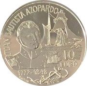 10 Euros Juan Bautista Azopardo, Malta, 2023 reverse image