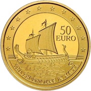 50 Euros The Phoenicians in Malta reverse image