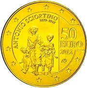 50 Euros Death of Antonio Sciortino, Malta, 2012 reverse image
