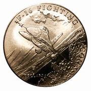5 Dollars F-16 Fighting Falcon, Marshall Islands, 1995 reverse image