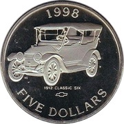 5 Dollars Classic Cars - Chevy Classic Six reverse image