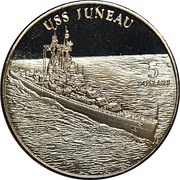 5 Dollars USS Juneau reverse image