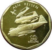 10 Dollars A6M Reisen reverse image
