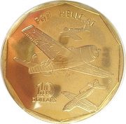 10 Dollars F6F HELLCAT reverse image