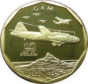 10 Dollars G 4 M, Marshall Islands, 1991 reverse image