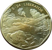 10 Dollars B-24 Liberator reverse image