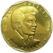 10 Dollars Elvis Presley, Marshall Islands, 1993 reverse image