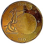 10 Dollars The Moon, Marshall Islands, 1994 reverse image