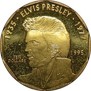 10 Dollars Elvis Presley reverse image
