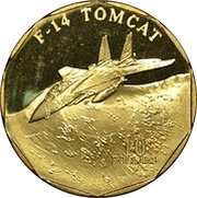 10 Dollars F-14 Tomcat, Marshall Islands, 1995 reverse image