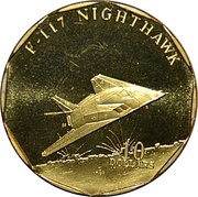 10 Dollars F-117 Nighthawk reverse image