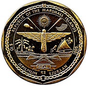 10 Dollars 50 Years after World War II obverse image