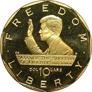 10 Dollars Assure The Success of Liberty, Marshall Islands, 1995 reverse image