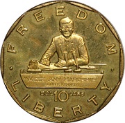 10 Dollars Meet Any Hardship, Marshall Islands, 1995 reverse image