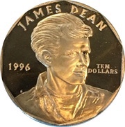 10 Dollars James Dean reverse image