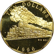 10 Dollars Big Boy, Marshall Islands, 1996 reverse image