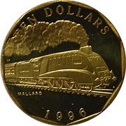 10 Dollars Mallard, Marshall Islands, 1996 reverse image