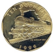 10 Dollars FS Group 691, Marshall Islands, 1996 reverse image