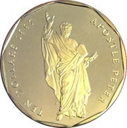 10 Dollars Apostle Peter, Marshall Islands, 1997 reverse image