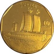 10 Dollars Turtle, Marshall Islands, 1998 reverse image