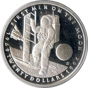 20 Dollars First Men on the Moon reverse image