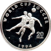 20 Dollars World Cup Soccer reverse image