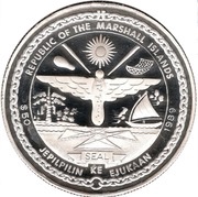50 Dollars International Joint Space Flight; Silver Bullion obverse image