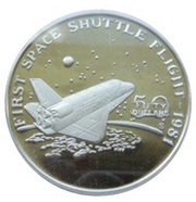 50 Dollars First Space Shuttle Flight reverse image