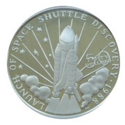 50 Dollars Launch of Space Shuttle Discovery, Marshall Islands, 1989 reverse image