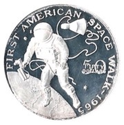50 Dollars First American Space Walk, Marshall Islands, 1989 reverse image