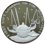 50 Dollars First Soft Landing on the Moon, Marshall Islands, 1989 reverse image