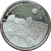50 Dollars First Manned Lunar Vehicle, Marshall Islands, 1989 reverse image