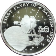 50 Dollars First Flyby of Saturn, Marshall Islands, 1989 reverse image