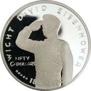 50 Dollars Dwight David Eisenhower, Marshall Islands, 1990 reverse image