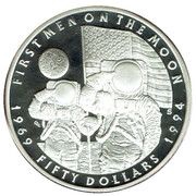 50 Dollars First Men on the Moon, Marshall Islands, 1994 reverse image