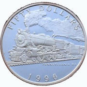 50 Dollars Pennsylvania K4, Marshall Islands, 1996 reverse image