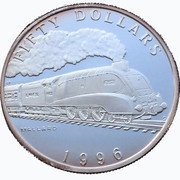 50 Dollars The Mallard, Marshall Islands, 1996 reverse image