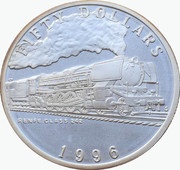 50 Dollars Renfe Class 242, Marshall Islands, 1996 reverse image
