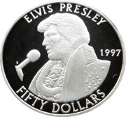 50 Dollars Elvis Presley, Marshall Islands, 1997 reverse image