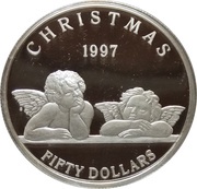 50 Dollars Christmas 1997, Marshall Islands, 1997 reverse image