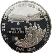 50 Dollars Berlin Airlift, Marshall Islands, 1998 reverse image