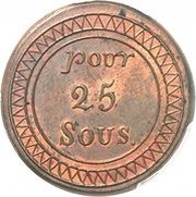 25 Sous - George IV Piedfort reverse image