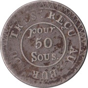 50 Sous - George IV reverse image