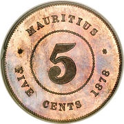 5 Cents - Victoria reverse image