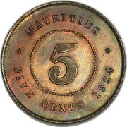 5 Cents - George V reverse image